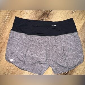 lululemon athletica Gray and Black Women Shorts